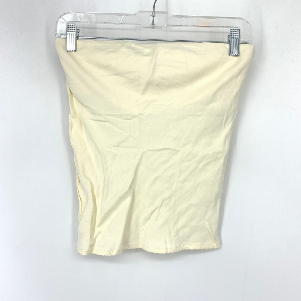 Donni Strapless Top Womens Size XS Cream Tube Top Fitted